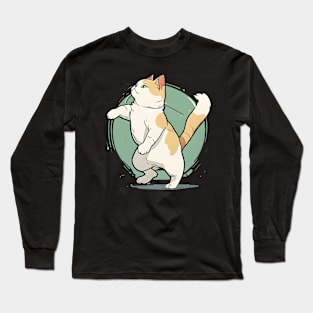 Cat Playing - Happy Funny Cat Long Sleeve T-Shirt